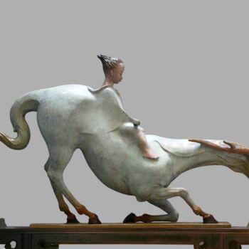 雕塑 标题为“河图-御龙少年” 由Zhao Yongchang, 原创艺术品, 青铜