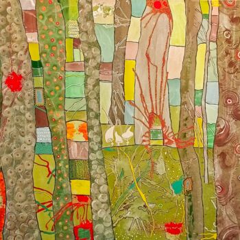 제목이 "Forest"인 미술작품 Zhenya Kraynova (J.K)로, 원작, 아크릴 나무 들것 프레임에 장착됨