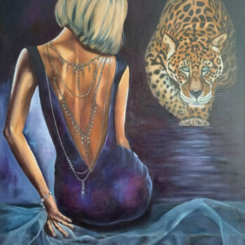 Painting titled "Inner Balance." by Zina Vysota, Original Artwork, Oil Mounted on Wood Stretcher frame