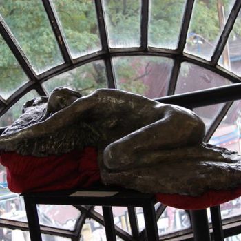 Sculpture titled "Sleeping girl" by Zofia Kubicka, Original Artwork, Casting
