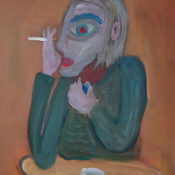 Malarstwo zatytułowany „Dernière cigarette” autorstwa Zulugoodbye, Oryginalna praca, Akryl