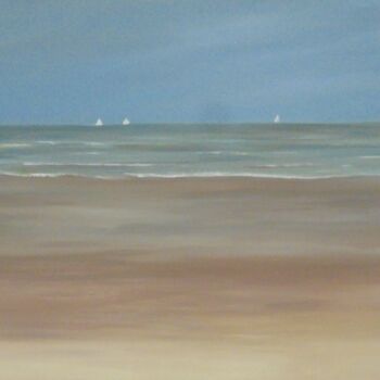 Painting titled "NOORDZEE 4" by Liubov Aristova, Original Artwork, Oil