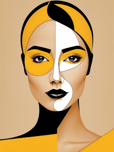 Digital Arts titled "Pop Art Woman Portr…" by 1xmerch, Original Artwork, 2D Digital Work