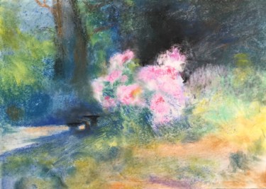 Malerei mit dem Titel "Les fleurs" von Yixiao Li, Original-Kunstwerk, Pastell