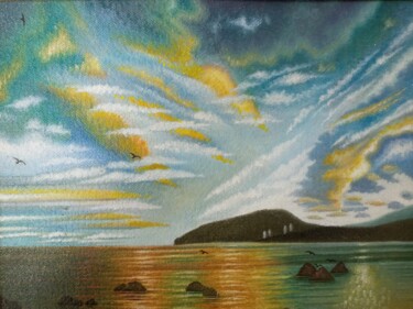 Картина под названием "Морской пейзаж" - Tatyana Kiyashko, Подлинное произведение искусства, Масло