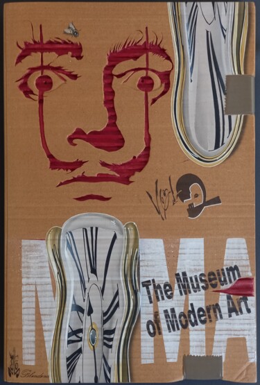 Pintura intitulada "Dali... MOMA: AÉROG…" por 2mé / Blondeau, Obras de arte originais, Aerógrafo