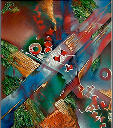 Peinture intitulée "(без названия)Гумен…" par Iurii Tiukh, Œuvre d'art originale, Huile