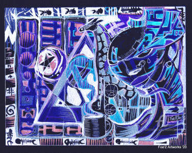 Digitale Kunst mit dem Titel "" Shemas "" von Mr Foe'Z, Original-Kunstwerk, 2D digitale Arbeit