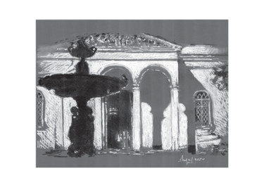 Dibujo titulada "Cathédrale de St De…" por Pol Soupe, Obra de arte original, Rotulador