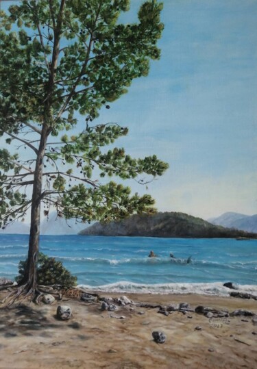 Peinture intitulée "FASELIS BAY" par A. Caspian, Œuvre d'art originale, Huile