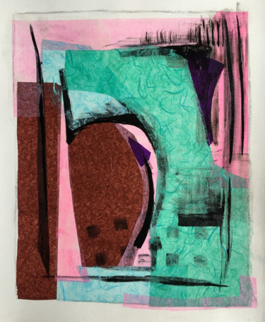 「collage abstrait, p…」というタイトルのコラージュ Kerthiauによって, オリジナルのアートワーク, インク