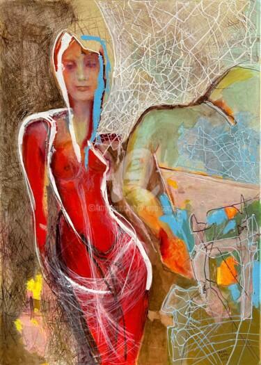 Malerei mit dem Titel "Bogini" von Anna Lupa-Suchy, Original-Kunstwerk, Öl