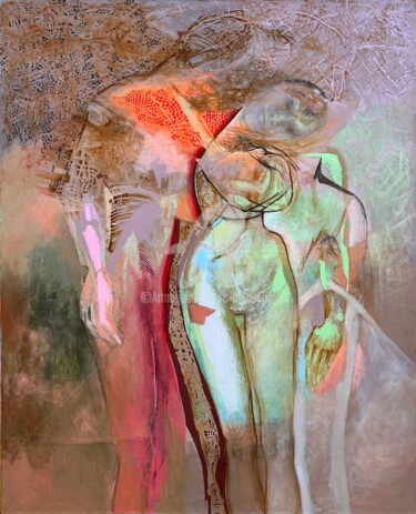 Картина под названием "DNA" - Anna Lupa-Suchy, Подлинное произведение искусства, Масло