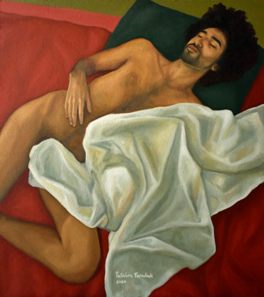Pintura intitulada "Nude veil" por Patrícia Trindade, Obras de arte originais, Óleo