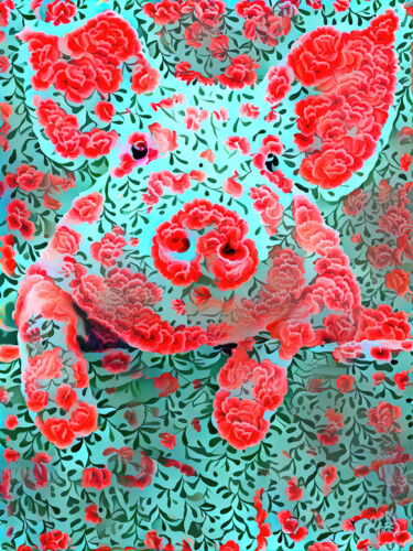 제목이 "Cochon roses"인 디지털 아트 A.R.Pixo로, 원작, 2D 디지털 작업
