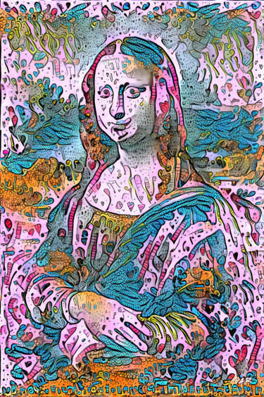 Digitale Kunst getiteld "Mona Lisa not 8" door A.R.Pixo, Origineel Kunstwerk, 2D Digital Work