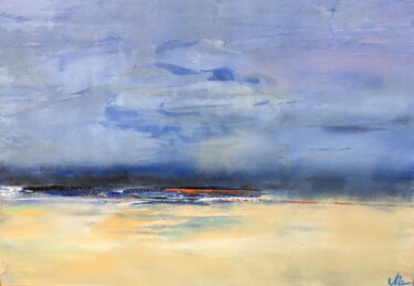 Peinture intitulée "L'horizon souligne…" par Alain Uro, Œuvre d'art originale, Acrylique