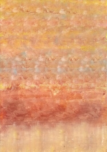 Pintura titulada "Desert Landscape" por A Wibaa, Obra de arte original, Acrílico Montado en Bastidor de camilla de madera