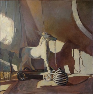 Malerei mit dem Titel "Dada" von Anna Zavilenskaia, Original-Kunstwerk, Öl