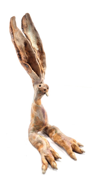 Scultura intitolato "RABBIT XVI" da Aare Freimann, Opera d'arte originale, Ceramica