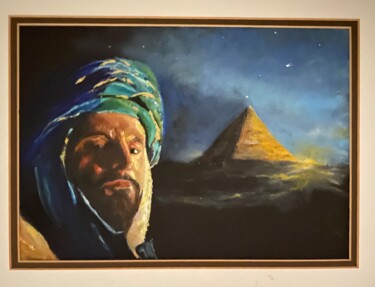 Pittura intitolato "Sheik" da Larry Aarons, Opera d'arte originale, Olio