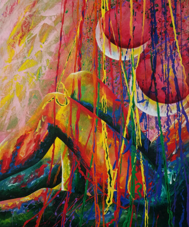 Pintura titulada "Lachesis' Fantoccini" por Aarron Laidig, Obra de arte original, Acrílico Montado en Bastidor de camilla de…