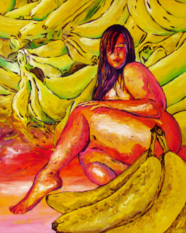 Pittura intitolato "Banana Boat" da Aarron Laidig, Opera d'arte originale, Acrilico