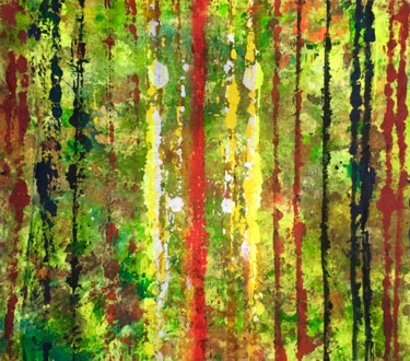 Картина под названием "Amazon Rainforest" - Aatmica Ojha, Подлинное произведение искусства, Акрил