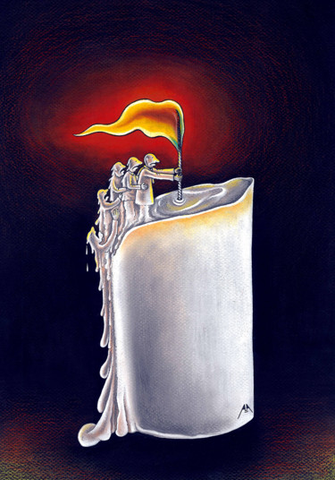 "Flag" başlıklı Tablo Askin Ayrancioglu tarafından, Orijinal sanat, Petrol