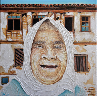 Ζωγραφική με τίτλο "Whites First-4" από Askin Ayrancioglu, Αυθεντικά έργα τέχνης, Λάδι
