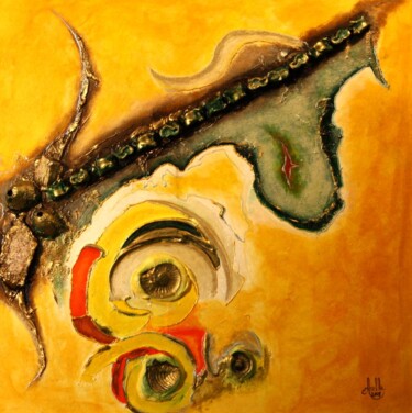 Peinture intitulée "holocauste-2008.jpg" par Abdellouahab Selka, Œuvre d'art originale, Huile
