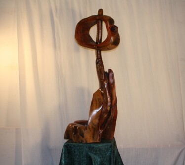 「contemplation-2-201…」というタイトルの彫刻 Abdellouahab Selkaによって, オリジナルのアートワーク, ウッド