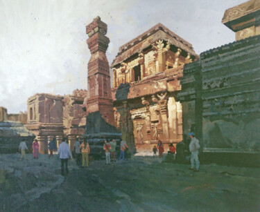 "ELLORA MORNING VIBES" başlıklı Tablo Abhijit Jadhav tarafından, Orijinal sanat, Akrilik