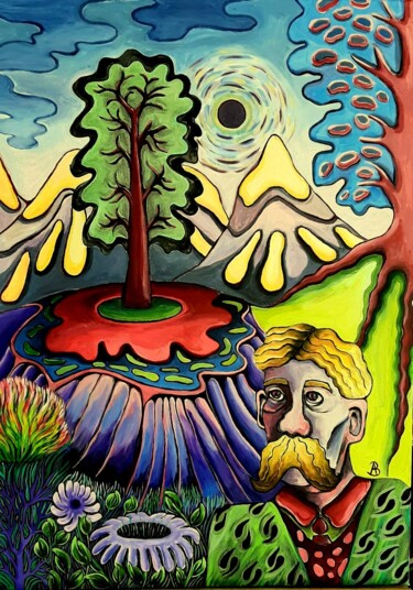 Картина под названием ""Vincent van Gogh i…" - Agota Olimpija Bričkutė, Подлинное произведение искусства, Акрил
