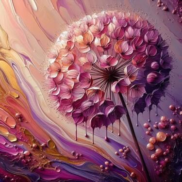 Digital Arts με τίτλο "Enchanted Alliums" από Abstract Bliss, Αυθεντικά έργα τέχνης, Εικόνα που δημιουργήθηκε με AI