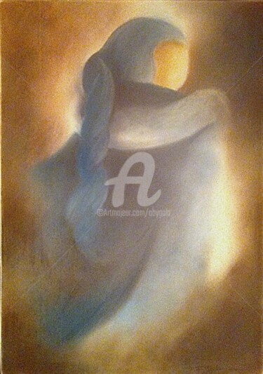 Drawing titled "Aura.jpg" by Abygala, Original Artwork, Pastel