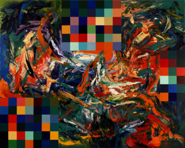 Malarstwo zatytułowany „自発的な論理 (2011)” autorstwa Adam Czekański, Oryginalna praca, Olej Zamontowany na Drewniana rama noszy