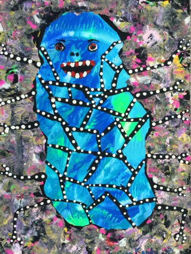 Schilderij getiteld "Vagabond alien" door Adam Kamhi, Origineel Kunstwerk, Acryl