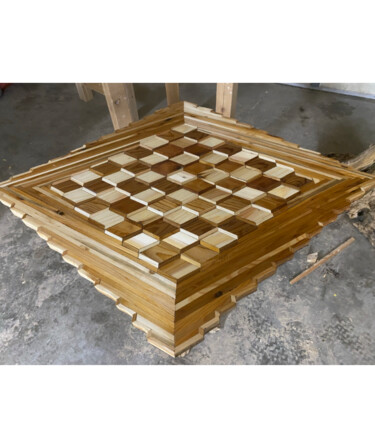 Κολάζ με τίτλο "Chess board" από Adam Kaysen, Αυθεντικά έργα τέχνης, Κολάζ