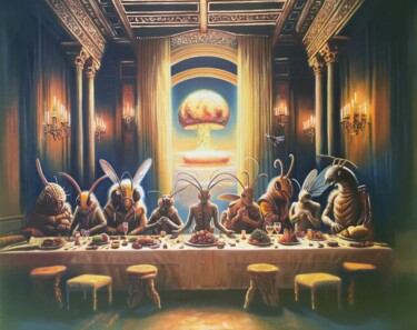 绘画 标题为“Last Supper” 由Adam Laabs, 原创艺术品, 油