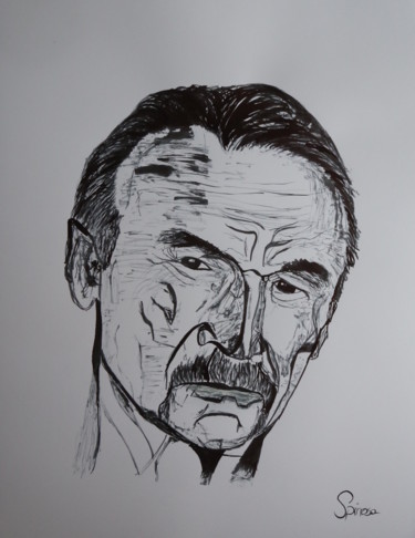 Dessin intitulée "Muse Watson alias C…" par Adam Spinosa, Œuvre d'art originale, Encre