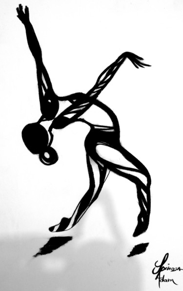 Tekening getiteld "silhouette" door Adam Spinosa, Origineel Kunstwerk, Houtskool