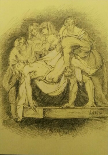 「Study of Rubens pai…」というタイトルの描画 Adela Vによって, オリジナルのアートワーク, 鉛筆