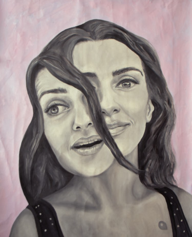Peinture intitulée "Portrait Duality Lo…" par Adelacreative, Œuvre d'art originale, Huile