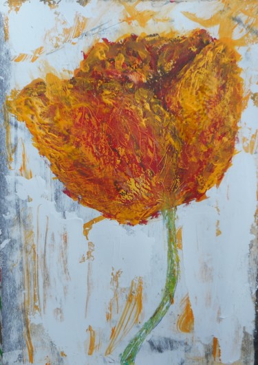 Malerei mit dem Titel "COQUELICOT II" von Adèle Fontran, Original-Kunstwerk, Acryl