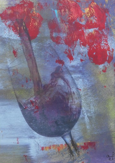 Peinture intitulée "Verre de Vin 2" par Adèle Fontran, Œuvre d'art originale, Acrylique