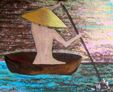 「Phan Thiet ( Vietna…」というタイトルの絵画 Adkaによって, オリジナルのアートワーク, グワッシュ水彩画