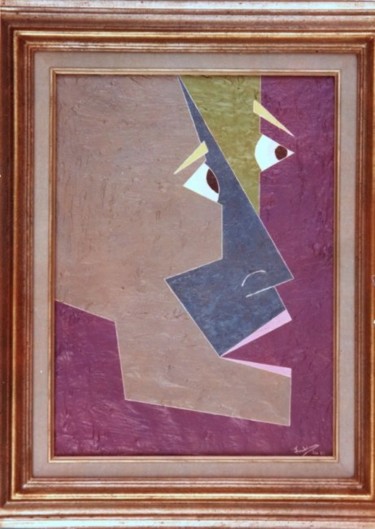 Malerei mit dem Titel "Masque" von Adka, Original-Kunstwerk, Gouache Auf Andere starre Platte montiert