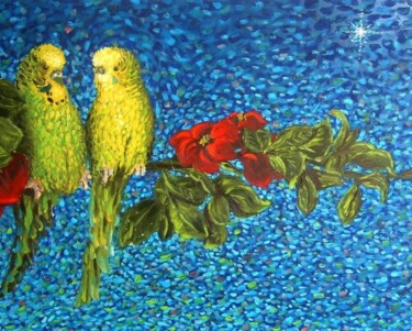 Painting titled "Compartido.JPG" by Adrian Castro, Original Artwork, Oil