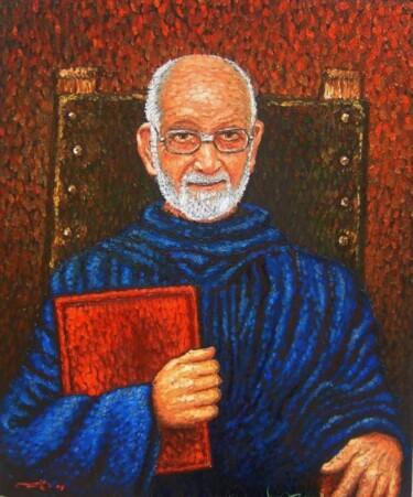 Pintura titulada "Monje en Monasterio…" por Adrian Castro, Obra de arte original, Oleo
